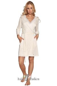 Italian Fashion Iris ręk 3/4 szlafrok damski