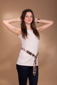 Lookat Lucinda 3980 beżowa bluzka damska