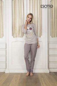 Esotiq Dotty  (33536-02X) (33538-84X) Mocca piżama damska