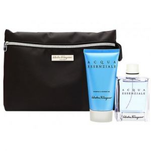 SET Salvatore Ferragamo Acqua Essenziale (M) edt 100ml + sg 150ml + kosmetyczka